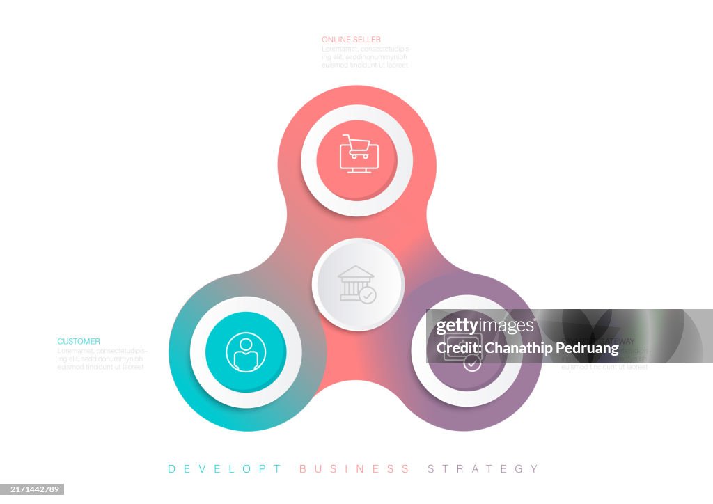 3 Steps Infographic template stock illustration. Infographic, Icons, Business, Organization, Chart