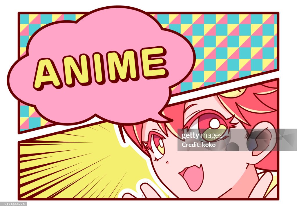 Estilo Anime. Estilo mangá. Linda garota. Banners, anúncios.