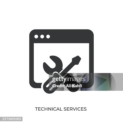 Technical Services glyph solid icon. Solid icon that can be applied anywhere, simple, pixel perfect and modern style Technical Services glyph solid icon. Solid icon that can be applied anywhere, simple, pixel perfect and modern style