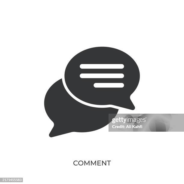 bildbanksillustrationer, clip art samt tecknat material och ikoner med comment glyph solid icon. solid icon that can be applied anywhere, simple, pixel perfect and modern style - pratbubbla