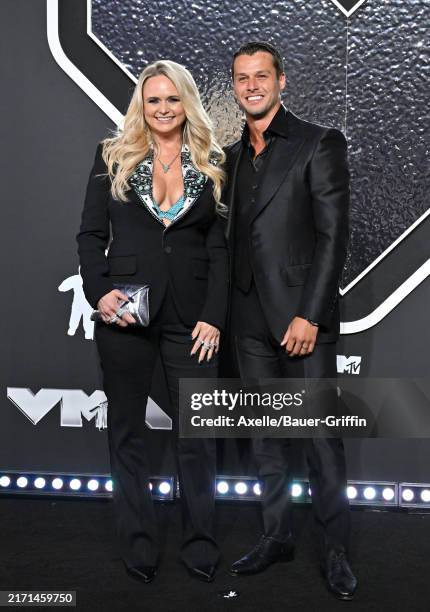 Miranda Lambert and Brendan McLoughlin attend the 2024 MTV Video Music Awards at UBS Arena on September 11, 2024 in Elmont, New York.