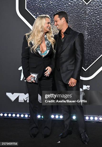 Miranda Lambert and Brendan McLoughlin attend the 2024 MTV Video Music Awards at UBS Arena on September 11, 2024 in Elmont, New York.