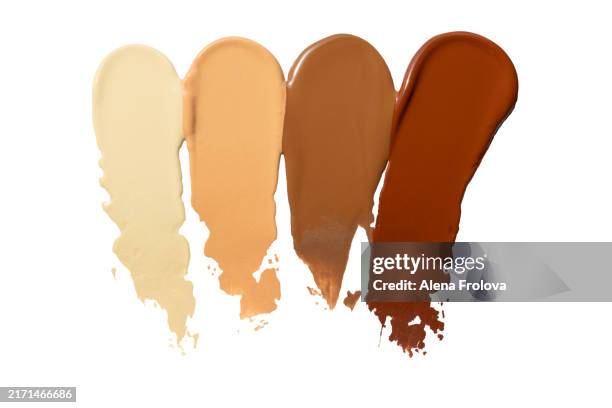 make-up foundation swatch - foundation swatch stock pictures, royalty-free photos & images