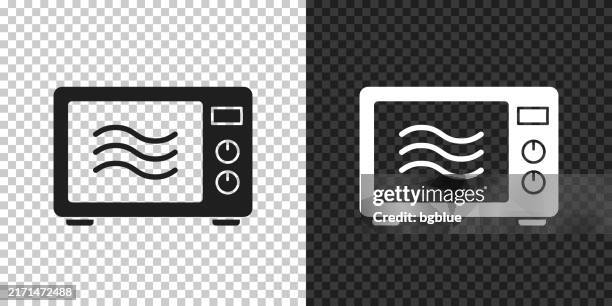 microwave oven. icon for design on blank background - microwave button clip art stock illustrations
