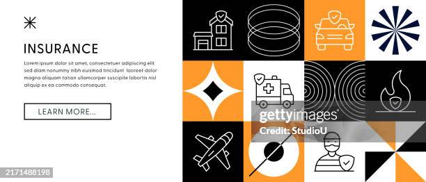 insurance web banner design - flight delay stock illustrations