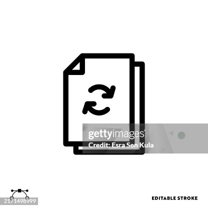 Recycled Paper Line Icon Design with Editable Stroke. Suitable for Web Page, Mobile App, UI, UX and GUI design. Recycled Paper Line Icon Design with Editable Stroke. Suitable for Web Page, Mobile App, UI, UX and GUI design.