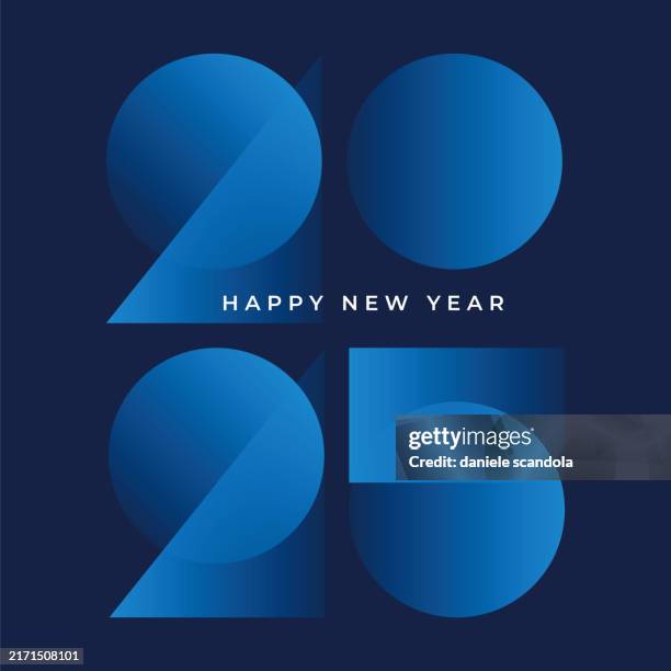 ilustrações de stock, clip art, desenhos animados e ícones de happy new year 2025 gradient background for your christmas. - cartão de ano novo