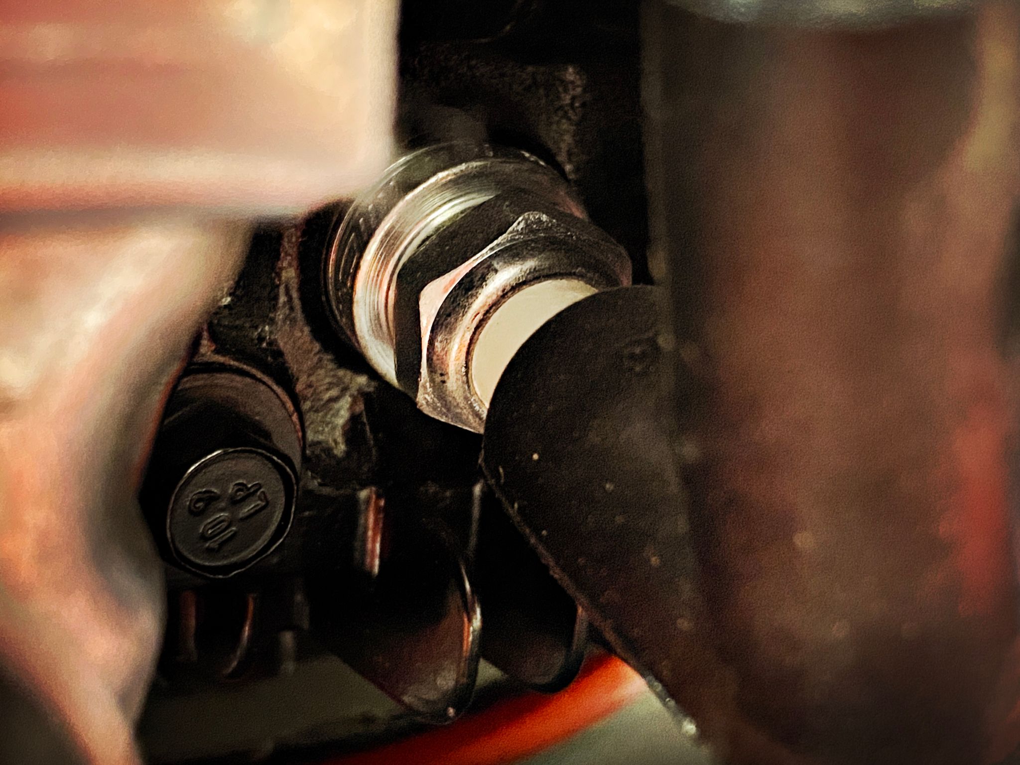 checking spark plug