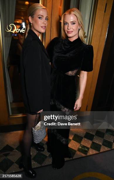 Lady Amelia Spencer and Lady Eliza Spencer attend the Perfect Magazine x Grey Goose Altius London Fashion Week party celebrating the launch of Grey...