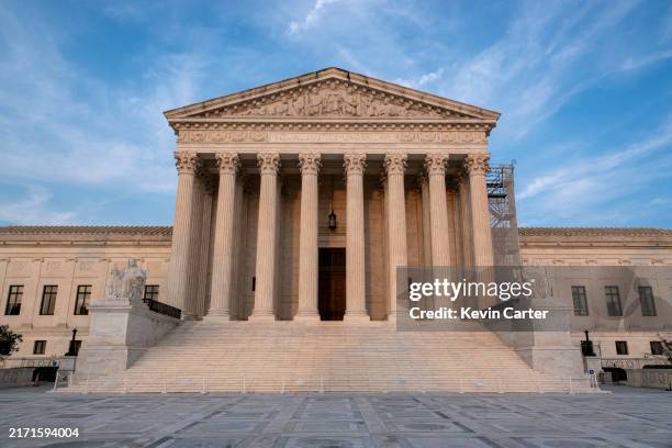 The afternoon sun shines on the U.S. Supreme Court on August 25 in Washington, DC.