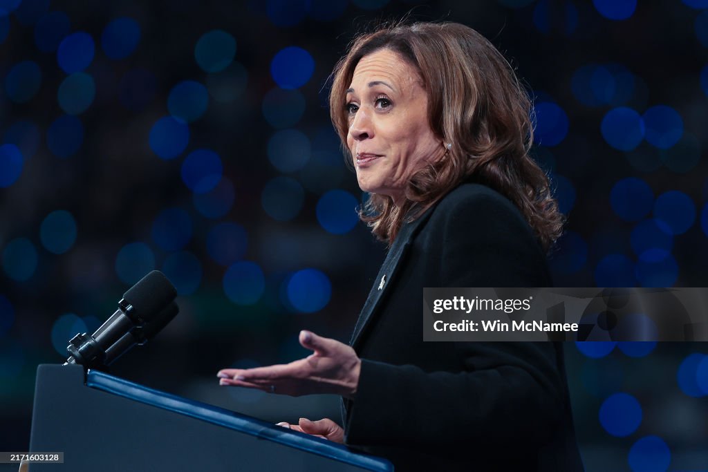 Democratic Presidential Nominee Vice President Harris Holds Campaign Rally In Greensboro, North Carolina