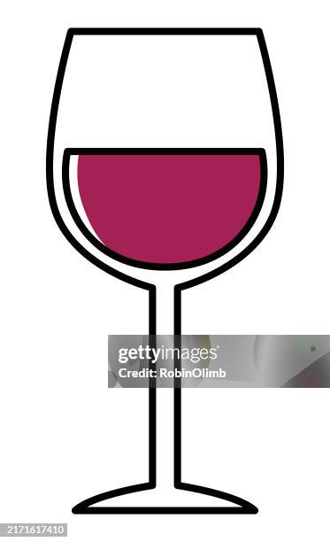 wine glass line icon - wineglass stock illustrations