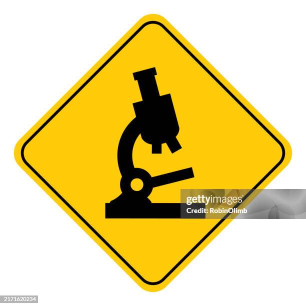 Switch Off Microscope Sign Microscope Road Sign High-Res Vector Graphic - Getty Images