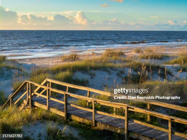 beach landscape - sunrise - jacksonville florida stock-fotos und bilder