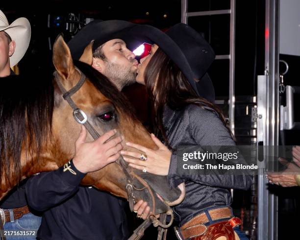 Bella Hadid and Adan Banuelos are seen in the Meatpacking District on September 12, 2024 in New York City.