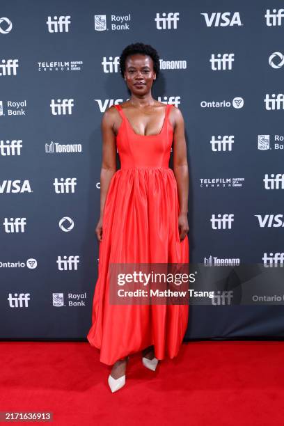 Zikhona Bali attends the premiere of "Don't Let's Go to the Dogs Tonight" during the 2024 Toronto International Film Festival at Roy Thomson Hall on...