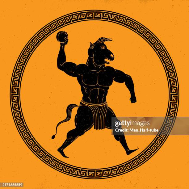 minotaur - gladiator vector stock illustrations