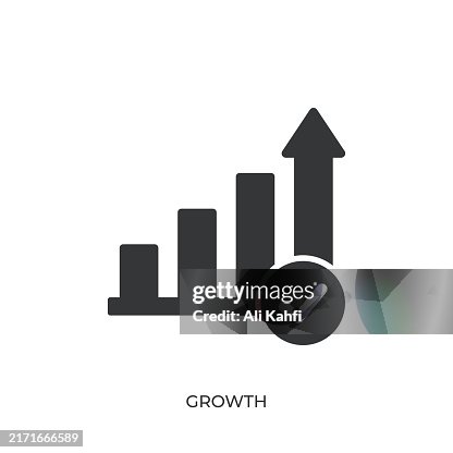 Growth glyph solid icon. Solid icon that can be applied anywhere, simple, pixel perfect and modern style Growth glyph solid icon. Solid icon that can be applied anywhere, simple, pixel perfect and modern style