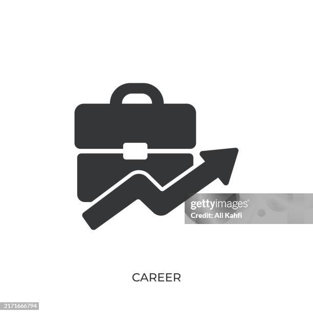 karriere-glyphe solides symbol. solides symbol, das überall angewendet werden kann, einfach, pixelgenau und moderner stil - work-in-progress-icon stock-grafiken, -clipart, -cartoons und -symbole