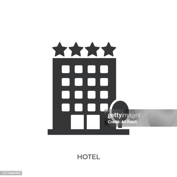 hotel glyph solid icon. solid icon that can be applied anywhere, simple, pixel perfect and modern style - synagogue stock illustrations