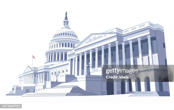 ilustraciones, imágenes clip art, dibujos animados e iconos de stock de edificio del capitolio de los estados unidos - cúpula