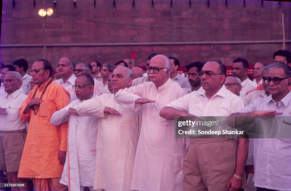 Jan Sangh Leaders at RSS Rally