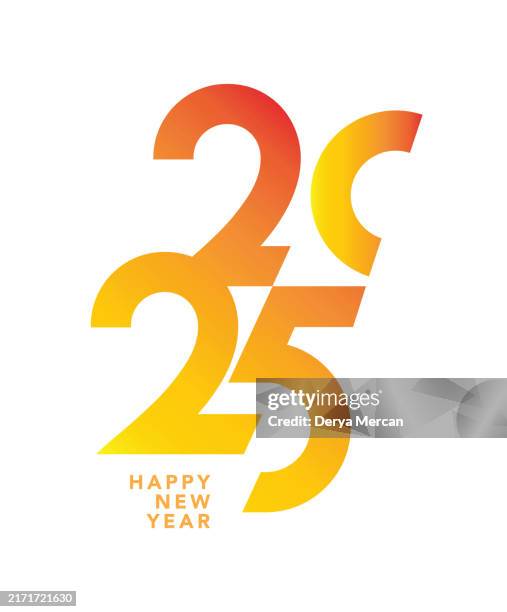 ilustrações de stock, clip art, desenhos animados e ícones de happy new year 2025 stock illustration - cartão de ano novo