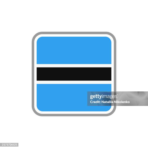 botswana - flag square flat icon. - botswana stock illustrations
