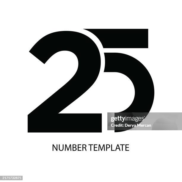 nummer 25.jubiläum stock illustration. vektorillustration für das design der zahlenvorlage. - 50 jahrestag stock-grafiken, -clipart, -cartoons und -symbole