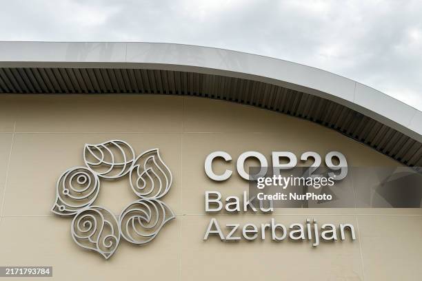 Logo is seen in Baku, Azerbaijan on September 17, 2024.