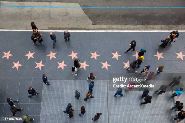 los angeles, hollywood, walk of fame stars. - hollywood star walk stock pictures, royalty-free photos & images