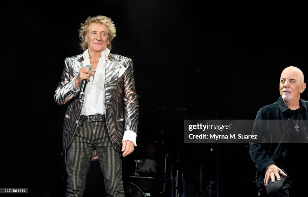 Billy Joel And Rod Stewart In Concert