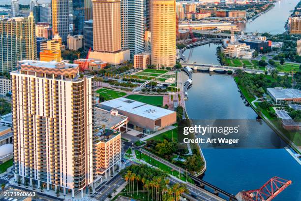 downtown tampa riverfront - tampa stock pictures, royalty-free photos & images