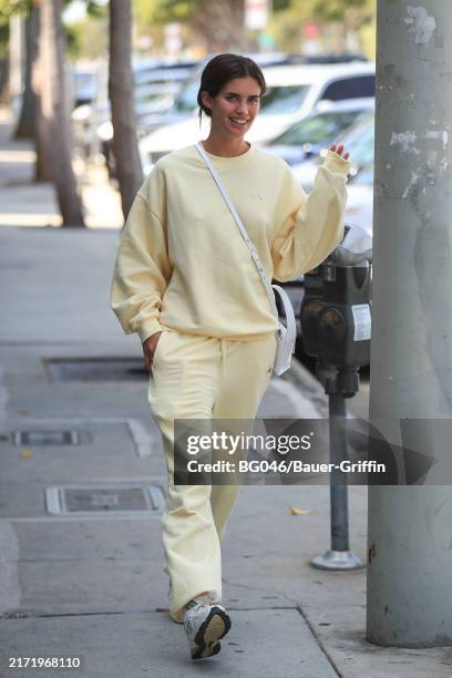 Sara Sampaio is seen on September 17, 2024 in Los Angeles, California.