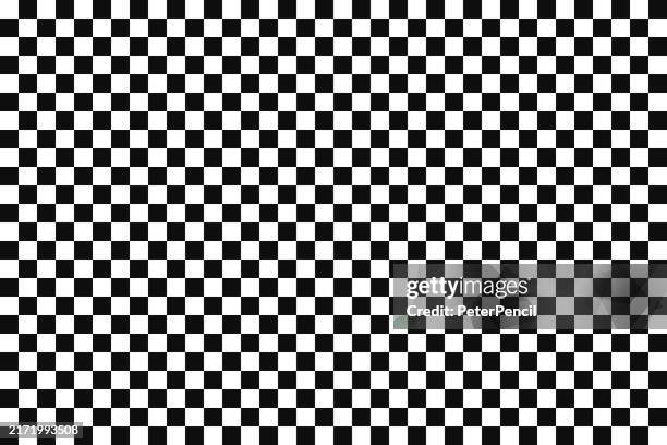 ilustrações de stock, clip art, desenhos animados e ícones de black and white checked pattern - race rally flag - abstract geometric square black and white square shape seamless pattern - checkers or chess board - vector illustration - quadriculado