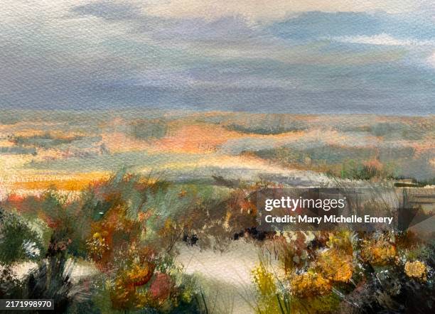 autumn fields - swamp stock illustrations