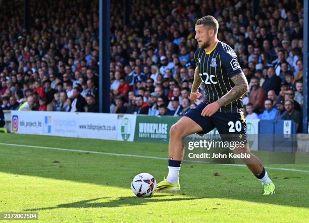 George Moncur of Southend United in action during the Vanarama National League match between Southend United and Sutton United at Roots Hall on...