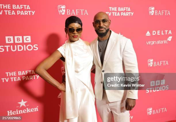 Caroline Chikezie and Adrian Holmes attend The BAFTA TV Tea Party presented by Delta Air Lines, Virgin Atlantic, BBC Studios Los Angeles Productions...