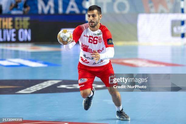 Yoav Lumbroso is playing during the EHF Champions League Men match between Orlen Wisla Plock and Dinamo Bucuresti in Plock, Poland on September 18,...