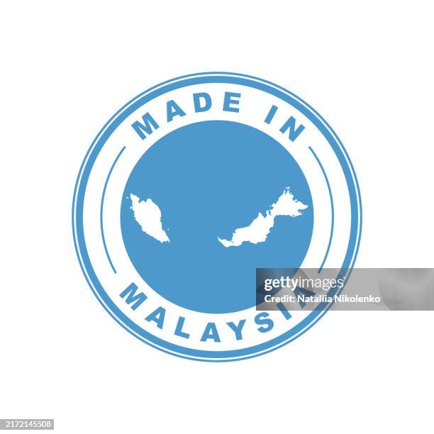 made in malaysia. emblem of the country of origin of the product. product label. quality mark. - perak malaysia stock illustrations