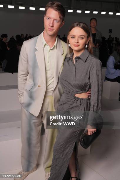 Steven Piet and Joey King at Max Mara RTW Spring 2025 as part of Milan Ready to Wear Fashion Week on September 19, 2024 in Milan, Italy.