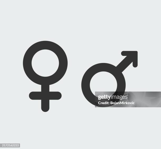 symbol für weibliches und männliches geschlechtssymbol. vektor - frauensymbol stock-grafiken, -clipart, -cartoons und -symbole