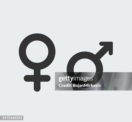 Female and male gender symbol icon. Vector Female and male gender symbol icon. Vector