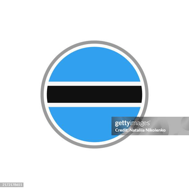 botswana - round flag icon. - botswana stock illustrations