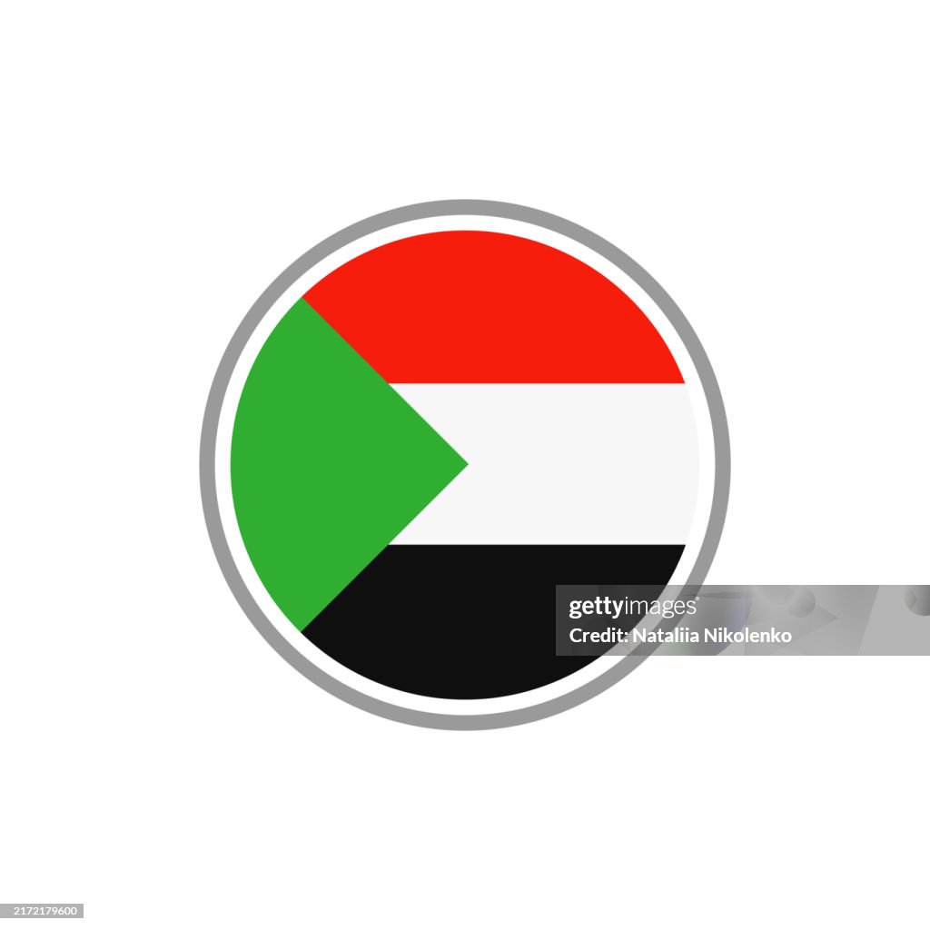 Sudan - Round Flag Icon.
