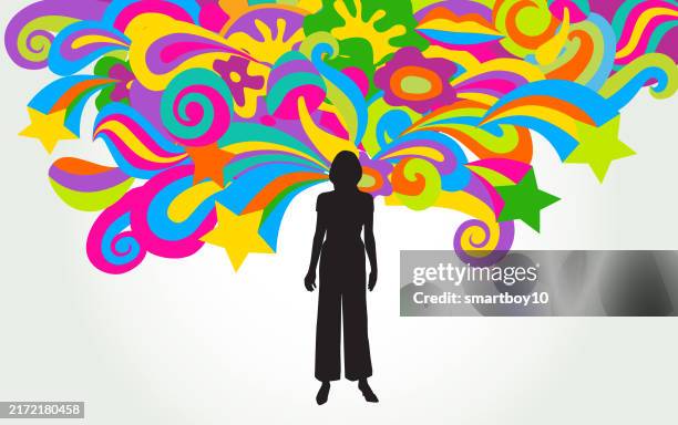therapeutic psychedelics concept - depression help stock illustrations
