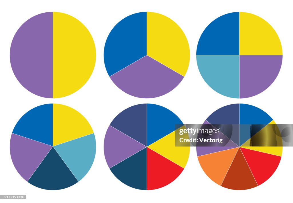 Circular Ranking Chart Multicolored Circular Charts For Infographics And Data Visualization ...