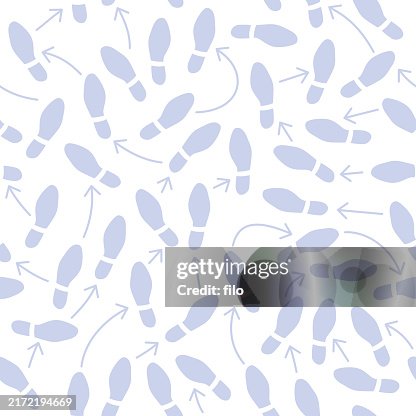 Seamless Tileable Footprint Walking Hiking Dance Steps People Footprints Seamless Tileable Footprint Walking Hiking Dance Steps People Footprints