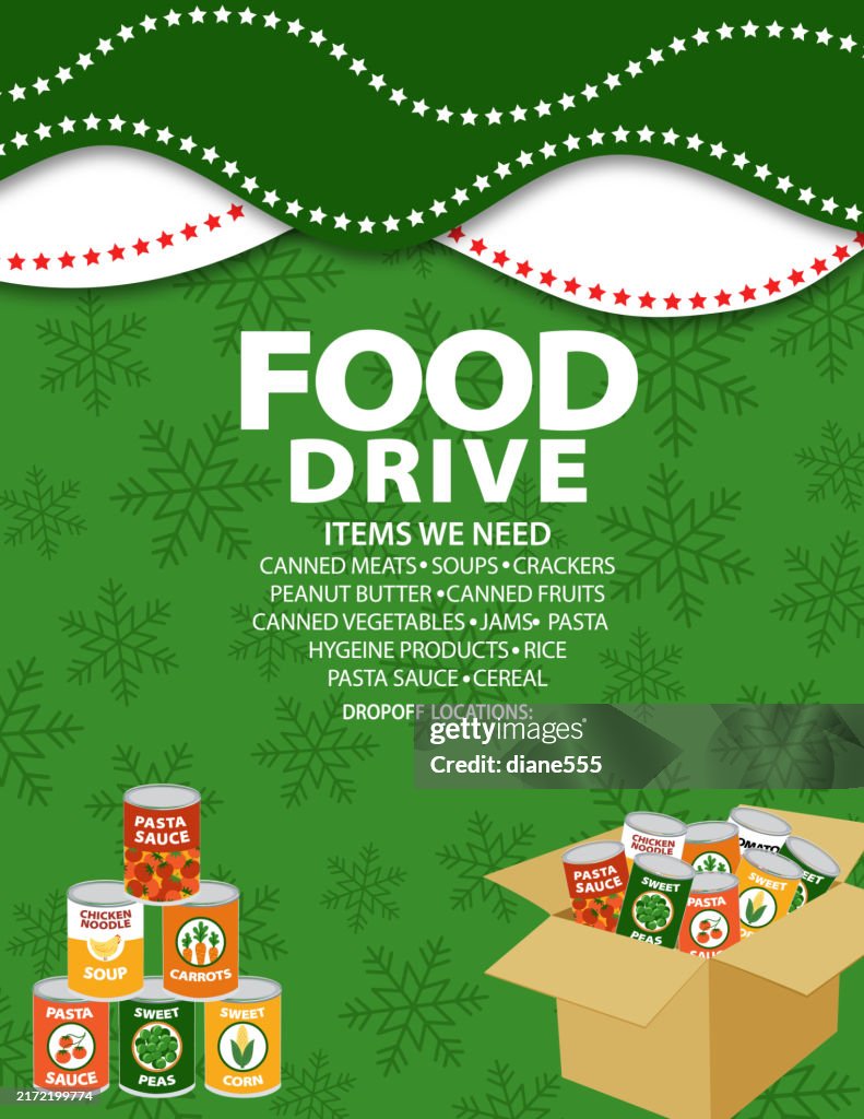 Food Collection Flyer Food Drive Collection Poster Template High-Res Vector Graphic - Getty ...