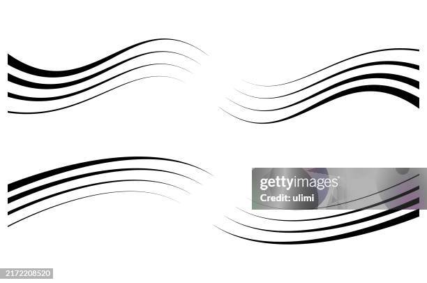 abstract wavy lines - long line stock illustrations